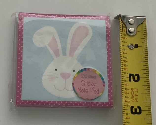 Easter Bunny Sticky Notes with Polka Dots 100 Sheets NEW