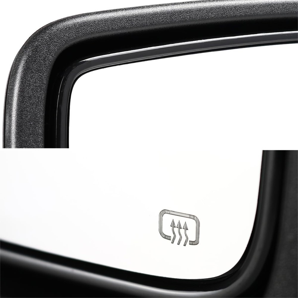 Left/Driver Manual Fold + Heated + Temp Sensor Mirror For 2013-19 Dodge Ram 1500