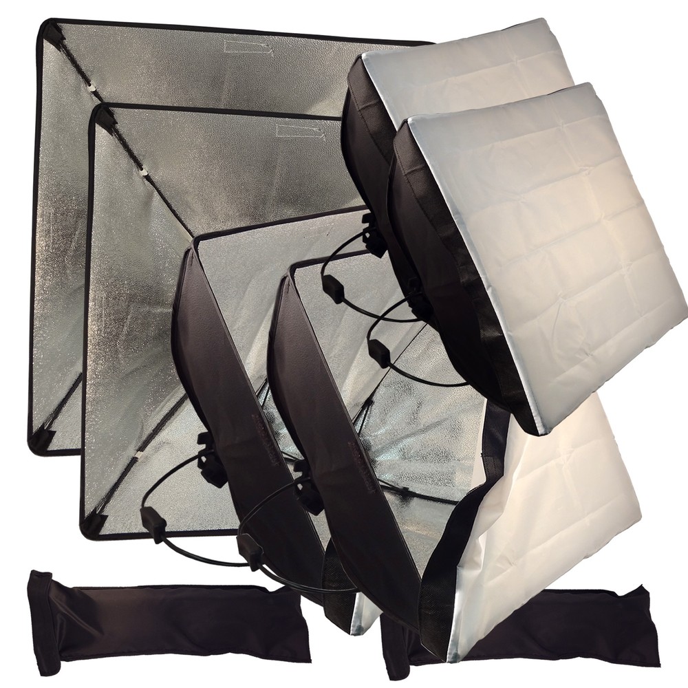 Qty 2 Softbox Video Photo Studio Lighting E27 socket 50*50cm/20x20" Light head
