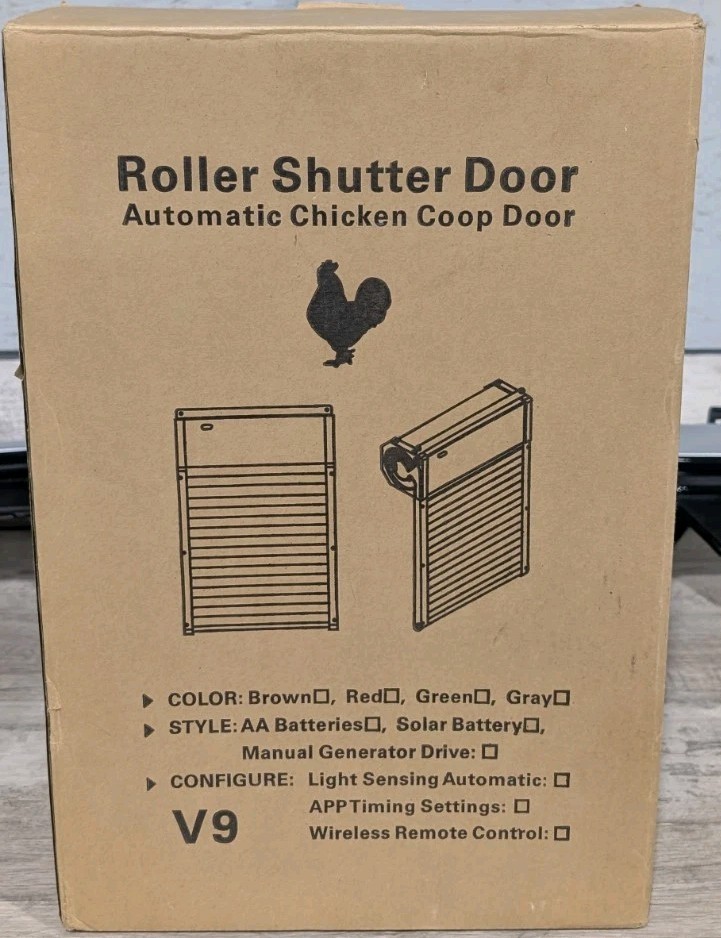 Automatic Chicken Coop Door Solar Powered Opener with Timer & Light Sensor NEW