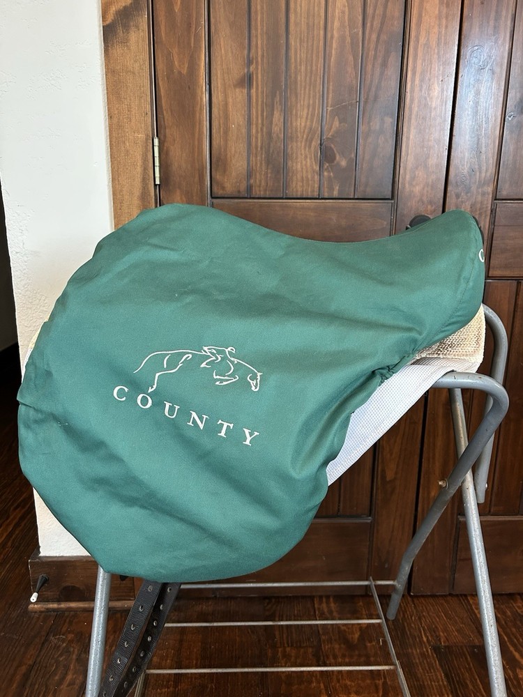 County Brown Monoflap Jump Saddle 18” Forward Flap Medium Tree