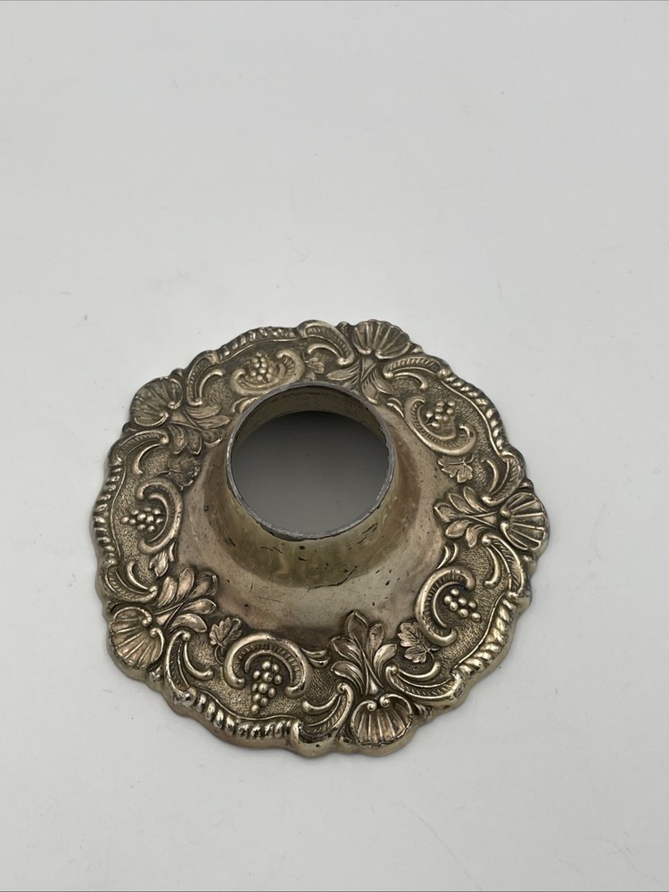Vintage Silverplate Candelabra Insert Replacement Piece Bobeche Unique H1