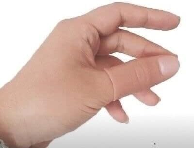 6Pcs Thumb Tip Magic Tricks Fake Tips Silk Standard Size, Black