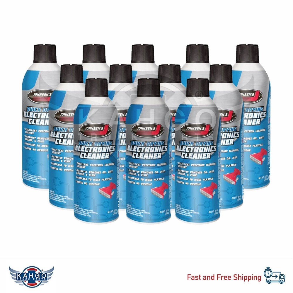 Johnsens 4600 Quick-Drying 10 Oz. Electronics Cleaner Precision Spray Can (12
