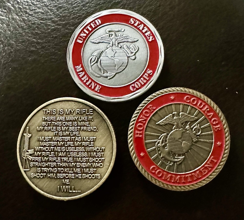 Marine Corps USMC challenge Coin Set