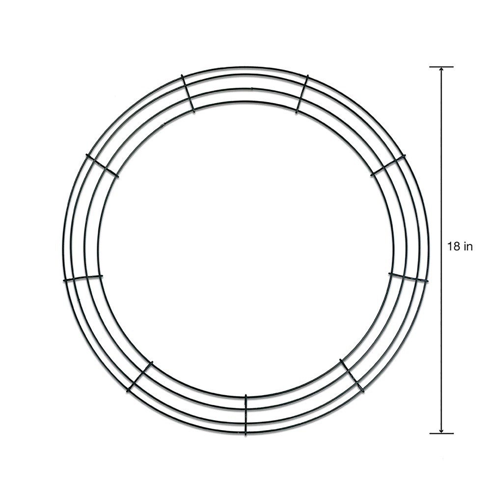 Wire Wreath Form 18 inch Green