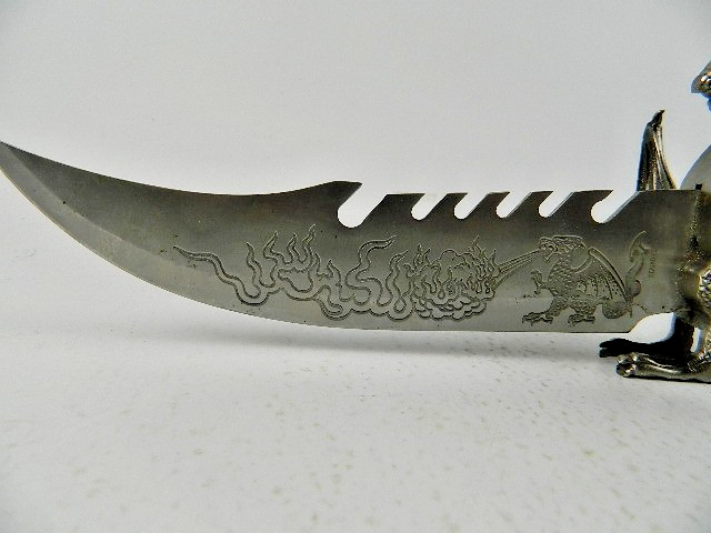 Dragon Dagger 15 Inches Stainless with Etchings on Blade
