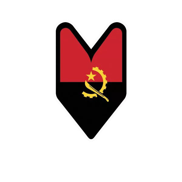 Angolan Driver Badge Sticker Decal