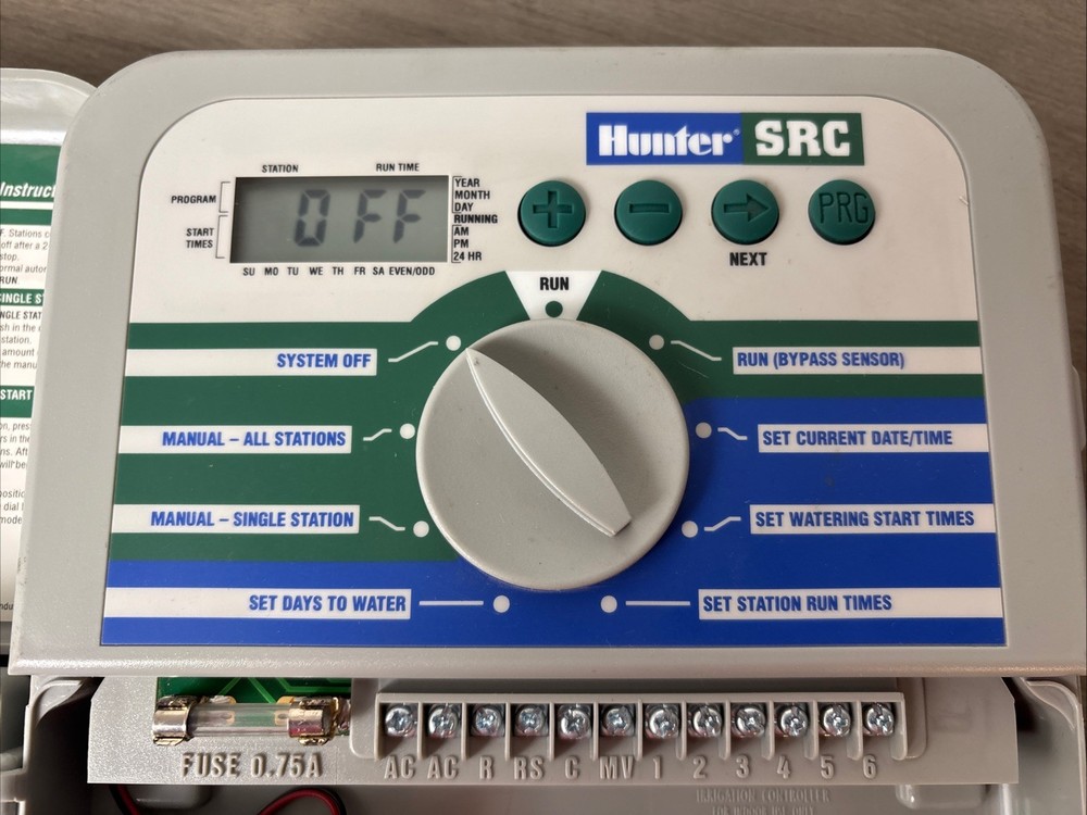 Hunter SRC Plus Sprinkler Irrigation 6-Zone Controller Timer Unit - Timer Only