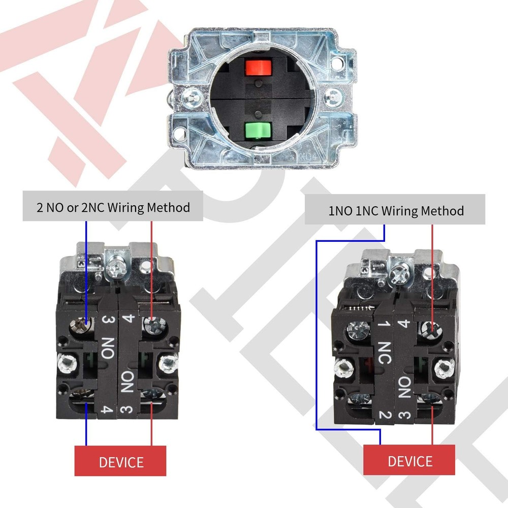APIELE (Pack of 2) 22mm 3 Position Selector Switch Maintained 2NO Silver