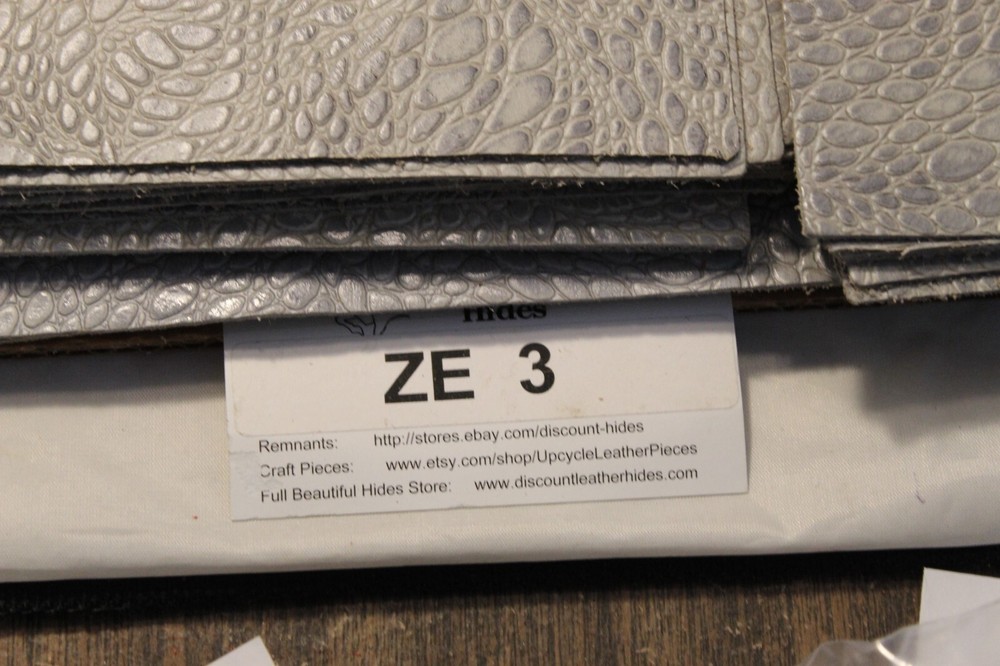 Soft Blue Croc (Various Sizes) Thin but slightly stiff ZE 3