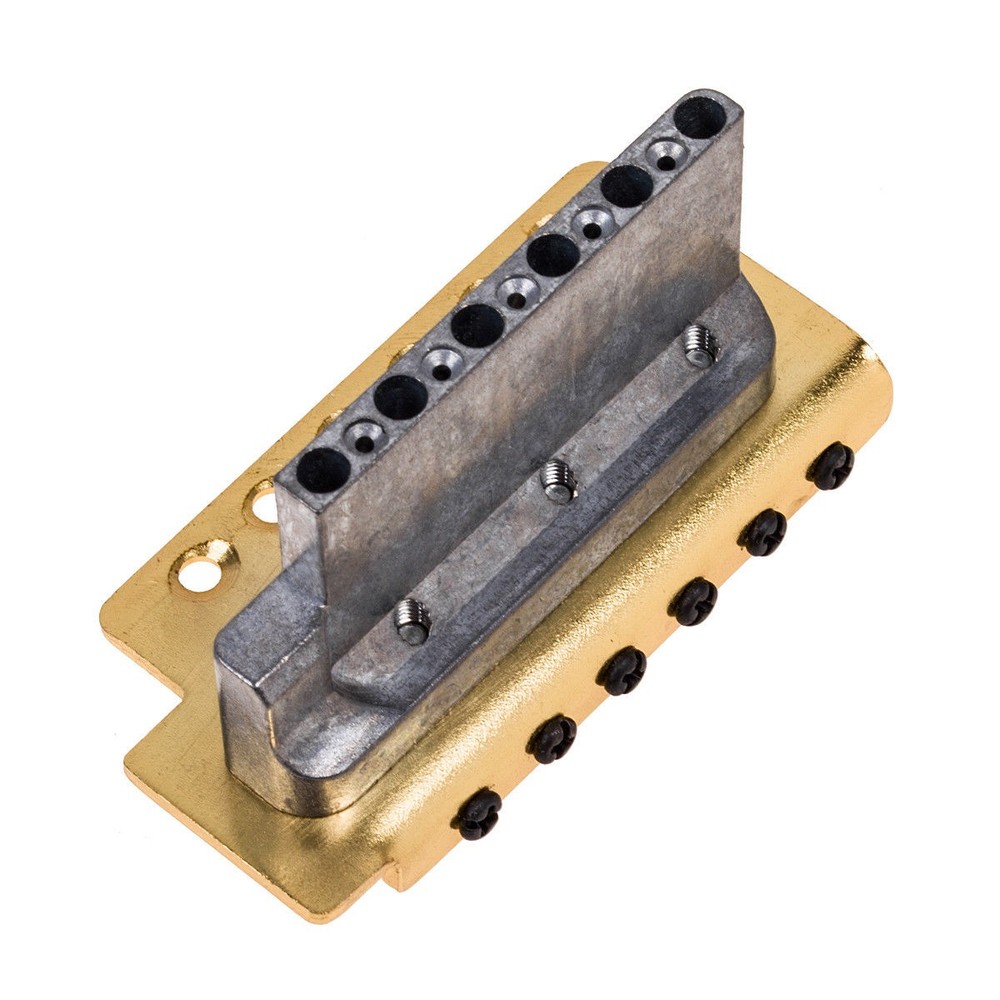 Gold 6 String Saddle Locking Single Tremolo Guitar Bridge System for Strat ST US