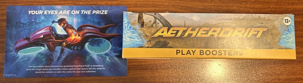 2025 MTG Magic the Gathering Aetherdrift EMPTY Box & Box Topper Info Card Used
