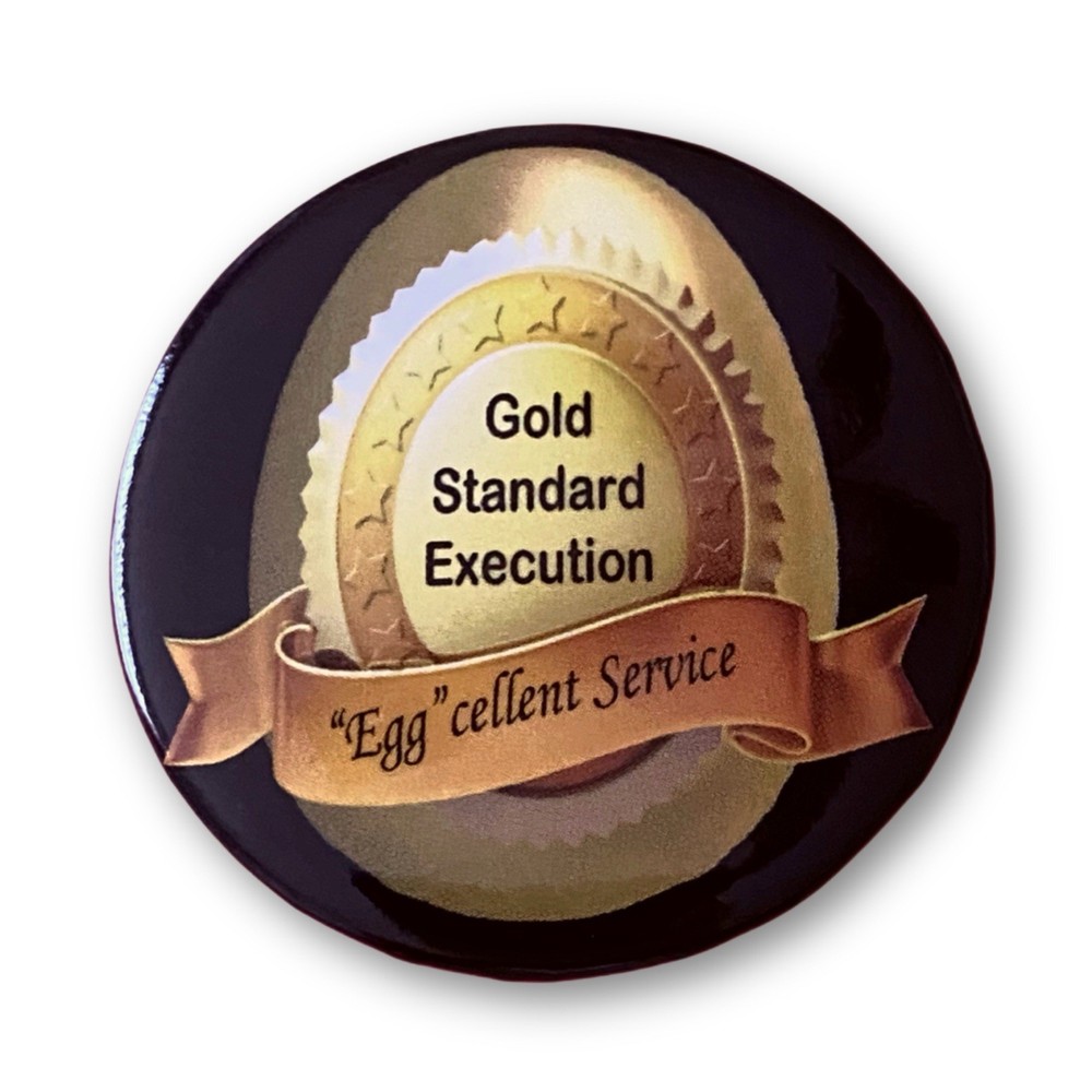 McDonald’s Pin Egg cellent Service Gold Standard Execution Pinback Button