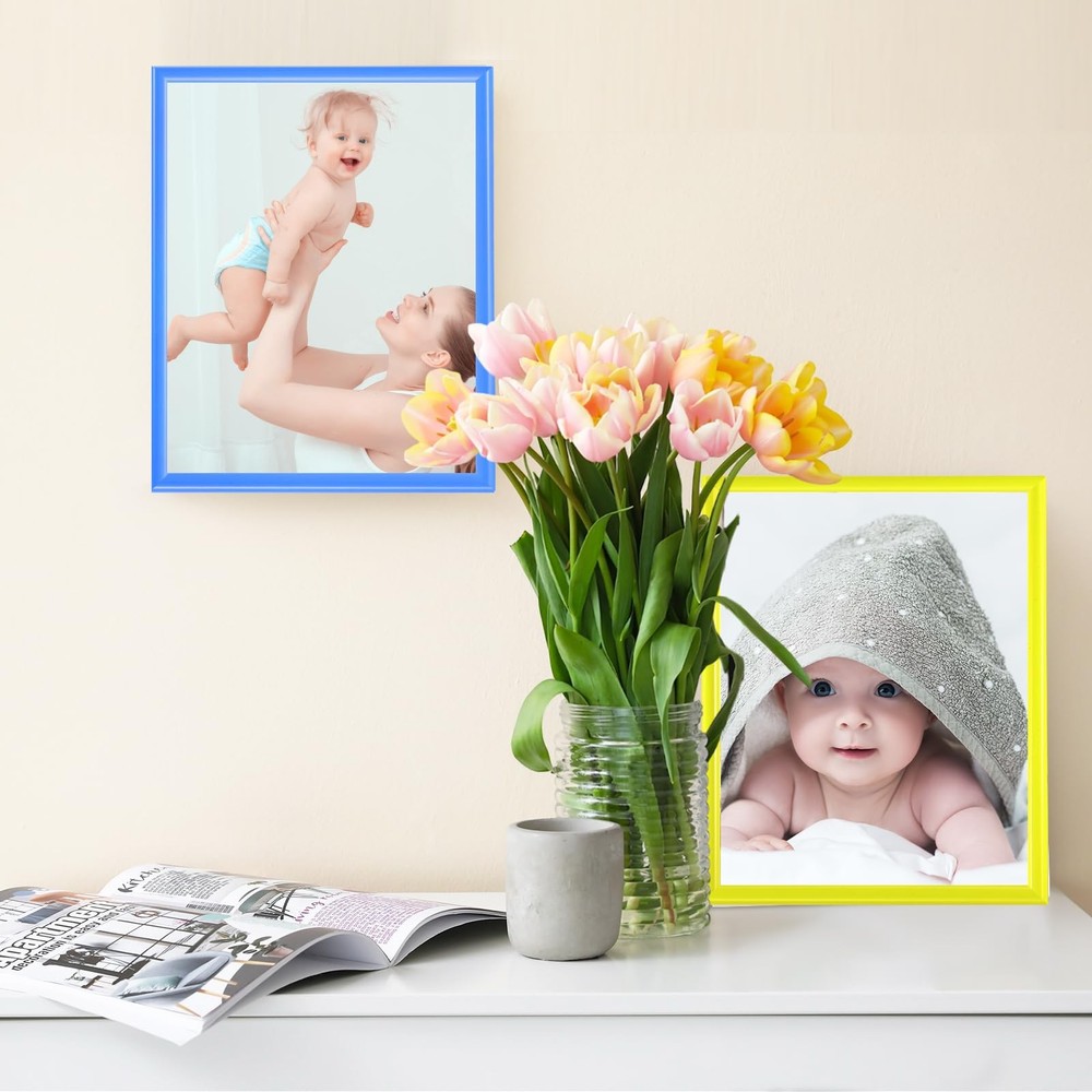 8 Pcs Picture Frames, Solid Photo Frame Gallery Wall Frame Set Colored Solid ...
