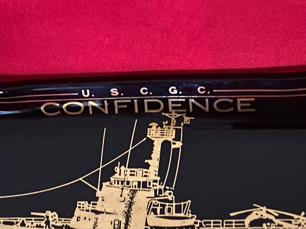 US Coast Guard Cutter Confidence Glass Ash Tray