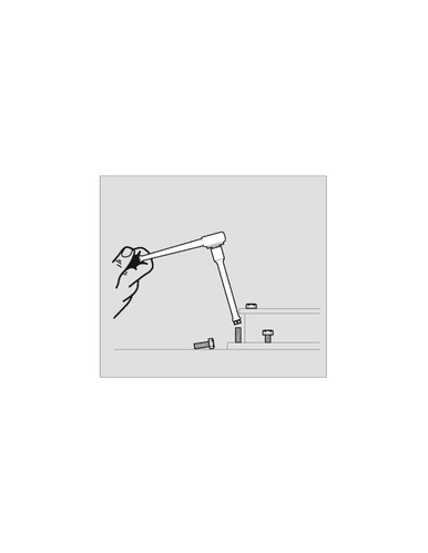 Wright tool 3411, 3/8" Drive Wobble Extension 16deg - 7"