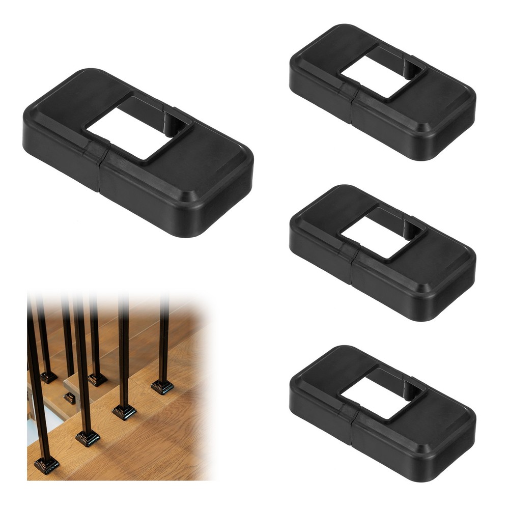 4-Pack Post Base Cover, Internal 1.26"x 1.26" Post Skirt Split Type for Railing