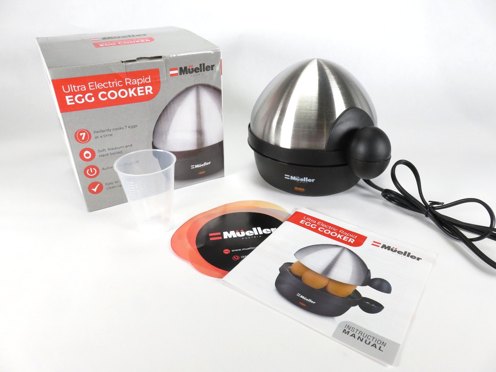 Mueller Rapid Egg Cooker 7 Egg Capacity Hard Boiled Eggs MU-EGGCOOK