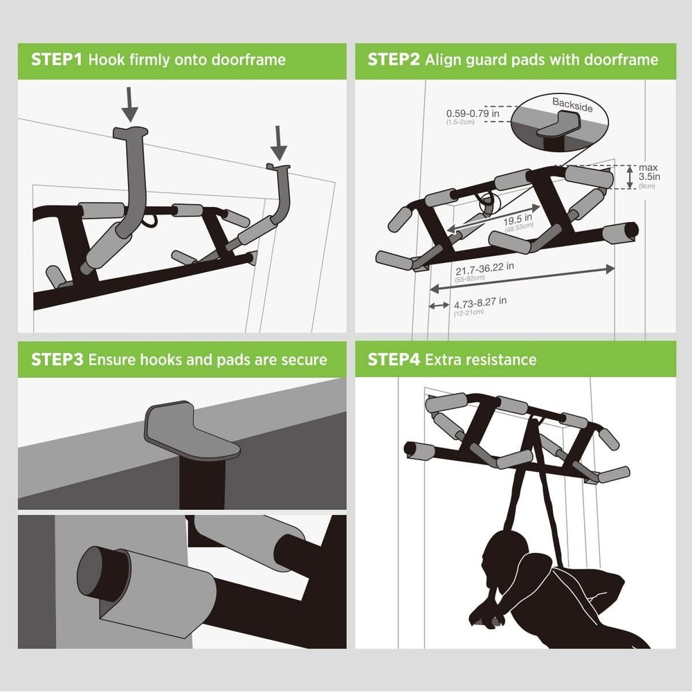 2025 Upgraded multi-grip pull-up bar, intelligent large hook technology