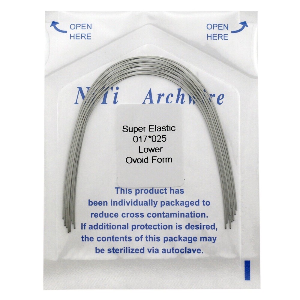 10 pcs/Pack Dental Orthodontic Super Elastic Niti Arch Wire Rectangular Nature