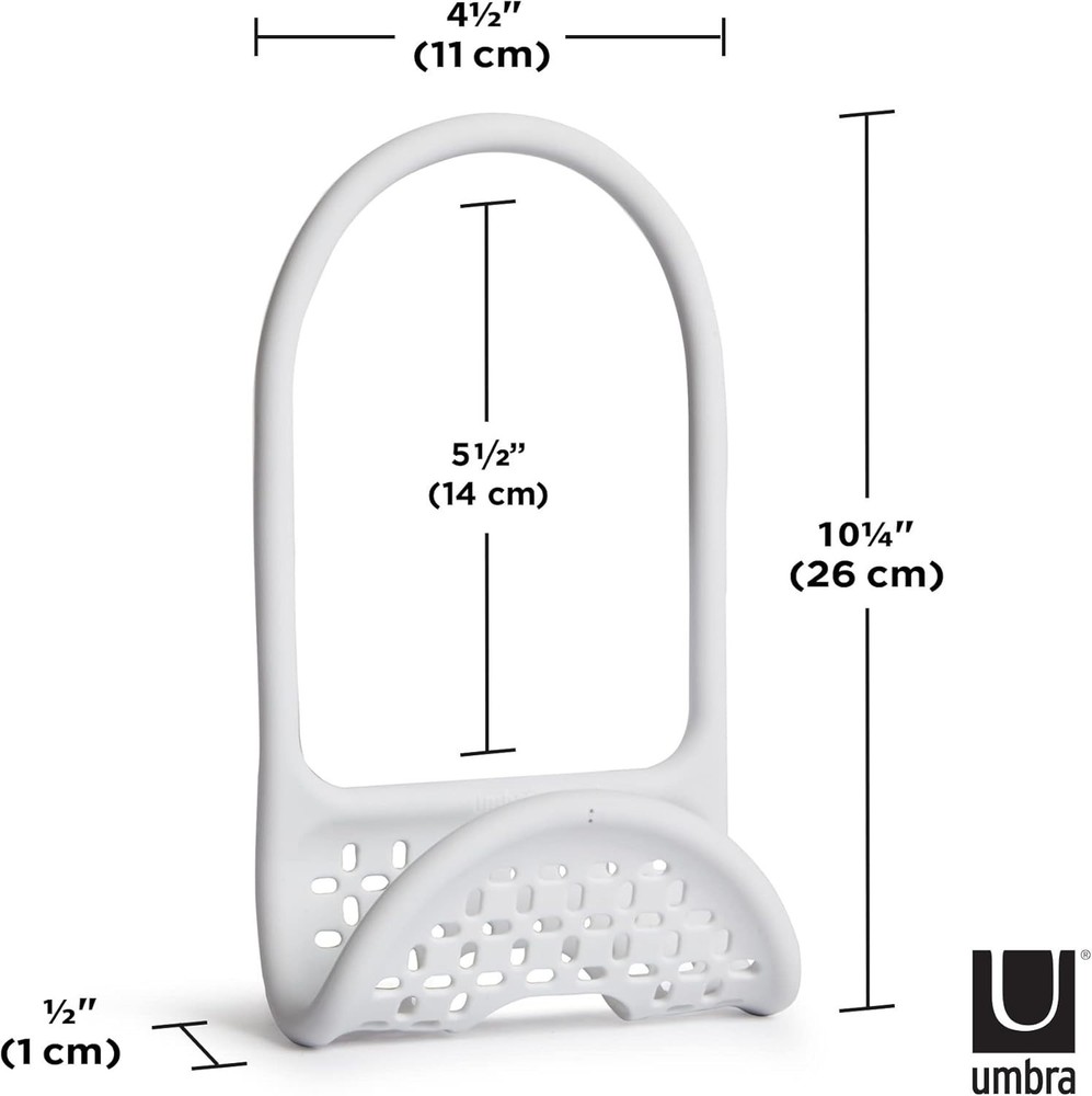 Sling Kitchen Sink Caddy Sponge Holder, Hangs Over Faucet or Divider, Single,...