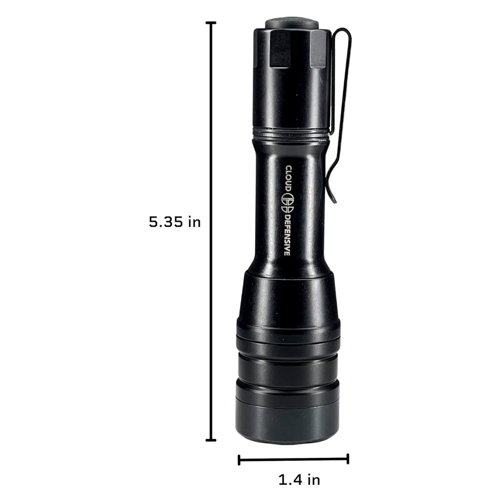 CLOUD DEFENSIVE MCH Duty High-Output Black Flashlight (CD2203-DF-P-BLK)