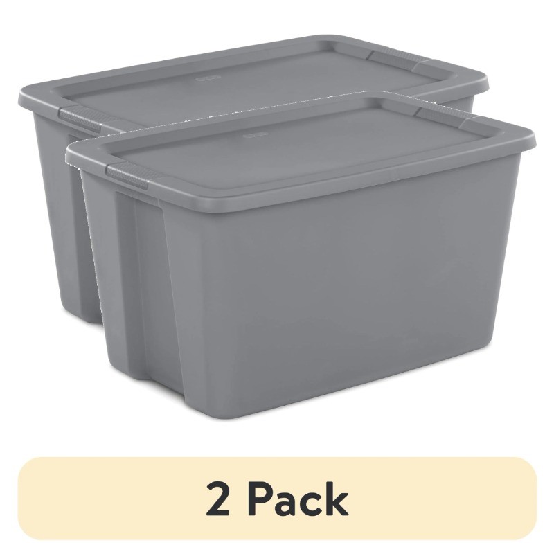 (2 pack) Sterilite Extra Large Storage Bin, 30 Gallon Plastic Storage Container