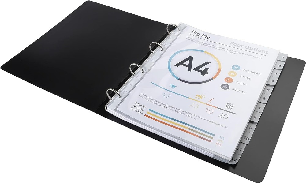 Exacompta - Ref 2912E - PP Printed Indices - For Use With A4+ Documents, 0.1mm P