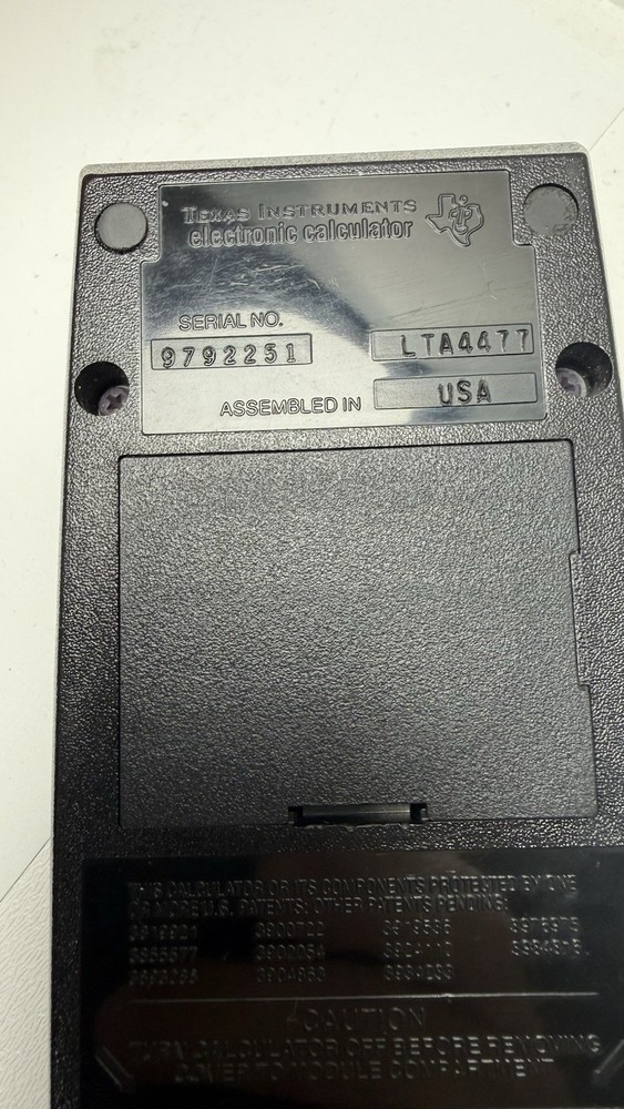 Texas Instruments TI-59 Programmable Calculator Applied Statistics Module Par