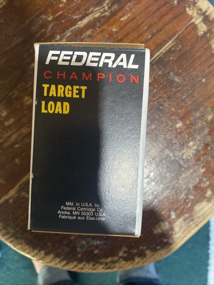 FEDERAL 12 GAUGE CHAMPION TARGET LOAD EMPTY AMMO BOX