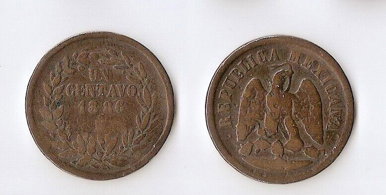 Mexico 1 centavo  1886 Mo