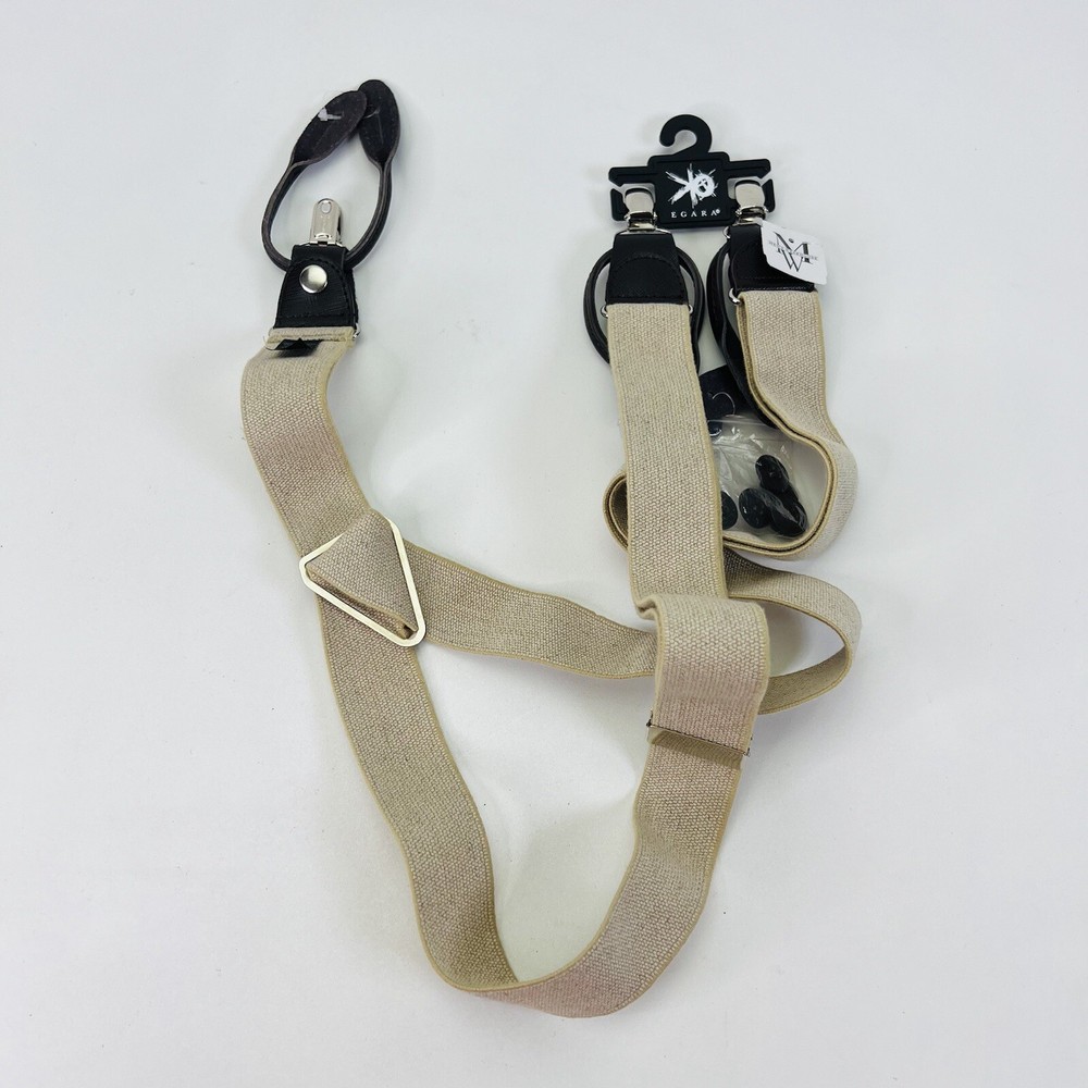Men's Warehouse Suspenders Adjustable Beige