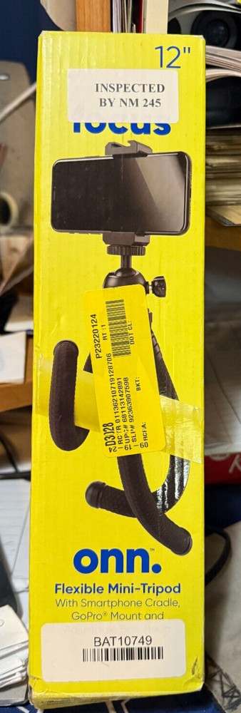 ONN FOCUS---12"----TRIPOD WITH SMARTPHONE CRADLE