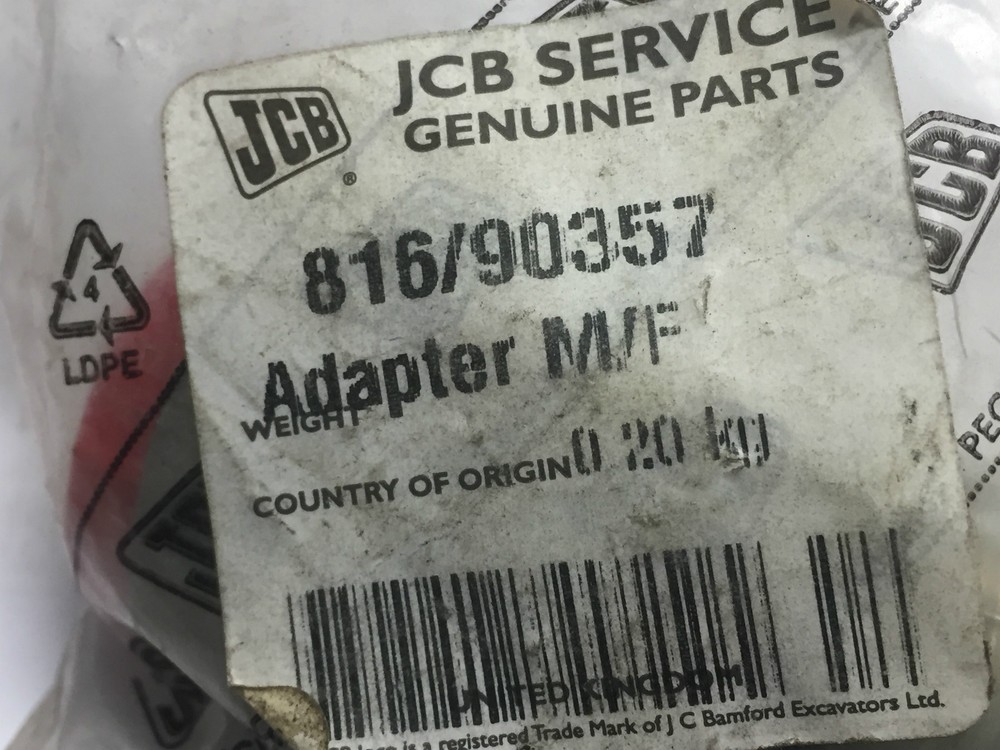 JCB Genuine Adapter 816/90357