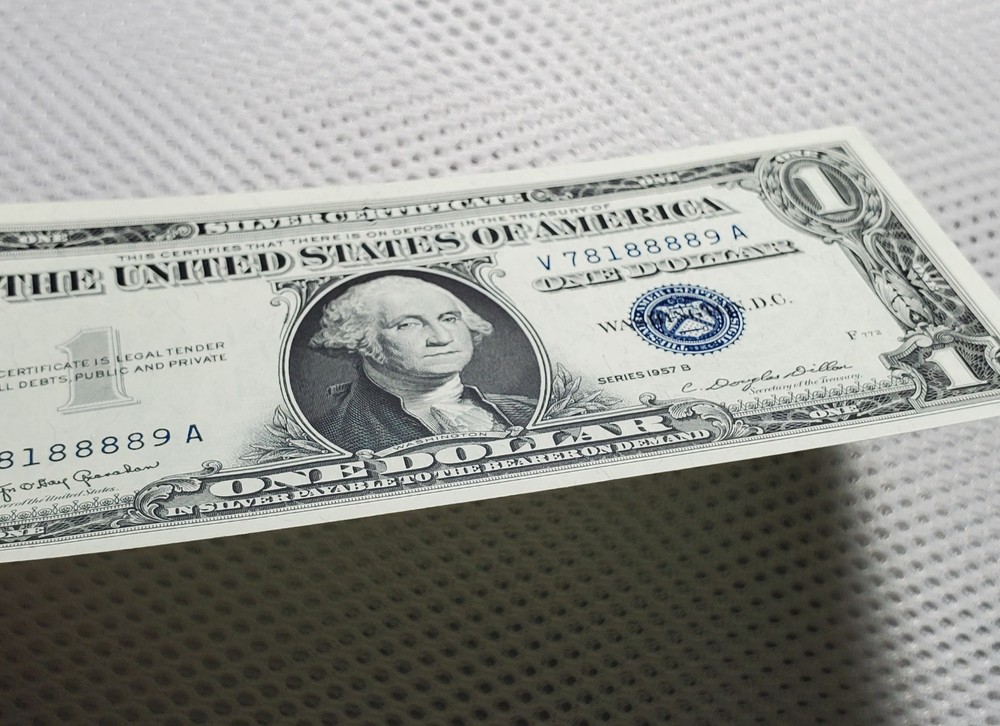 Fancy Serial Number Consecutive Set 1957 $1 Silver Certificate Blue Seal UNC