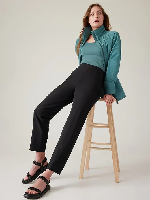 Athleta 2 (XS) Endless High Rise Pant, Black Pull-on Versatile Ankle Pants NWT