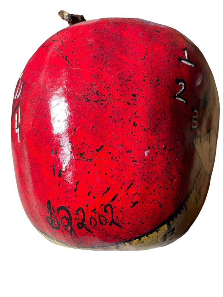 Handpainted Apple Gourd “Teachers Are Special” Dated 2002 And Signed