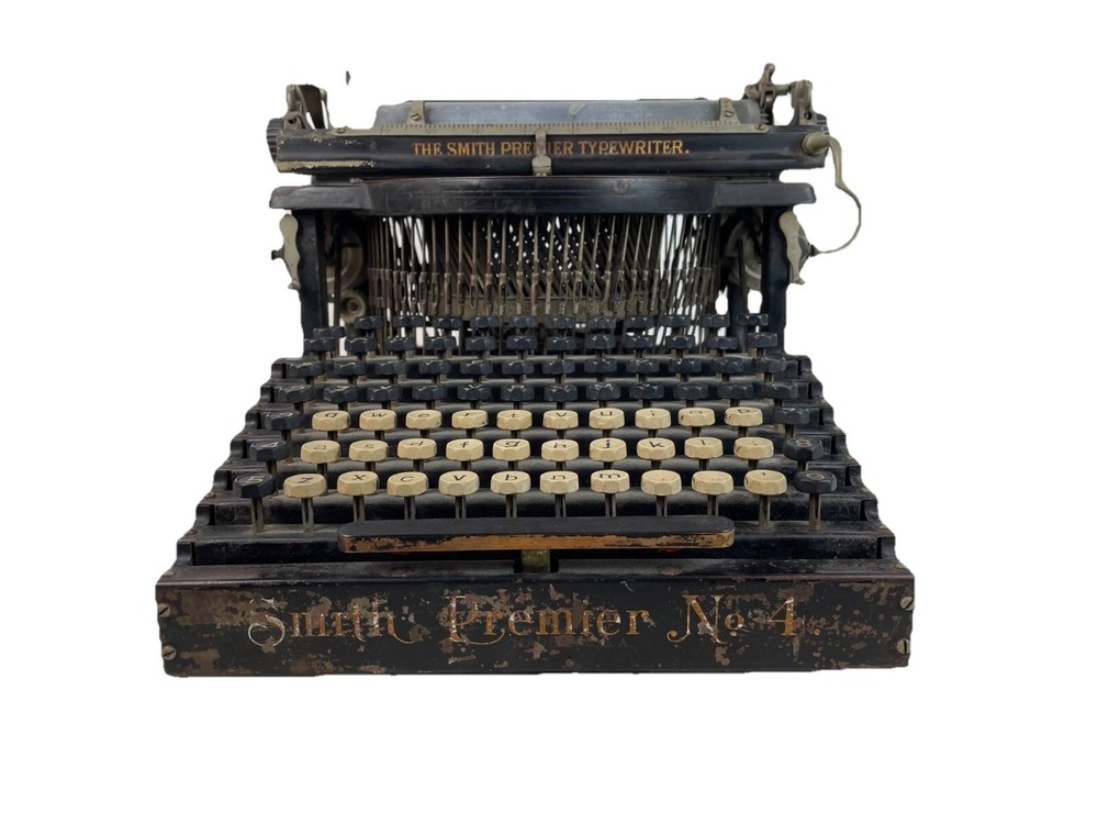 1890s Antique Smith Premier No 4 Typewriter, Works with issues. DISPLAY ITEM