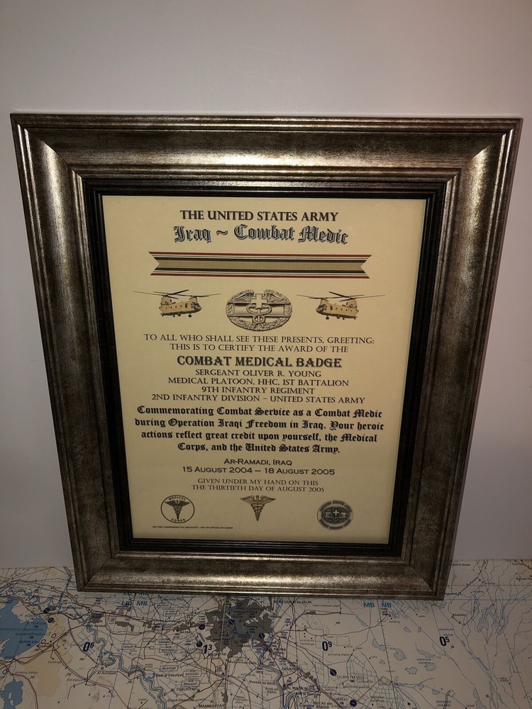 COMBAT MEDIC / CMB - IRAQI FREEDOM (COMMEMORATIVE ISSUE CERTIFICATE)