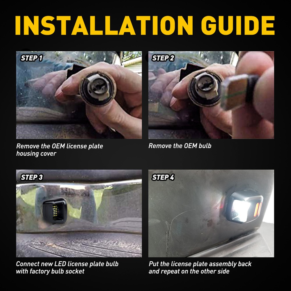 2 License Plate Light Bumper For Nissan Frontier D40 Armada Titan Xterra Equator