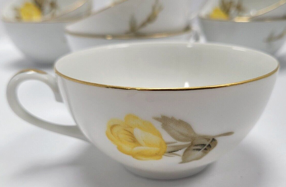 Cotillion by Sango TEA CUP Yellow Rose Gold Trim Multiple Available