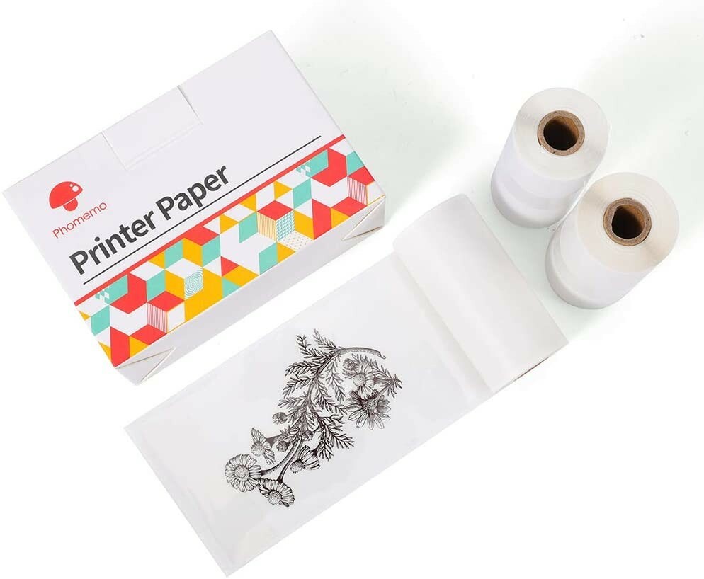 Transparent Printer Paper Adhesive Sticker Printer Rolls for Phomemo T02 M02 M03