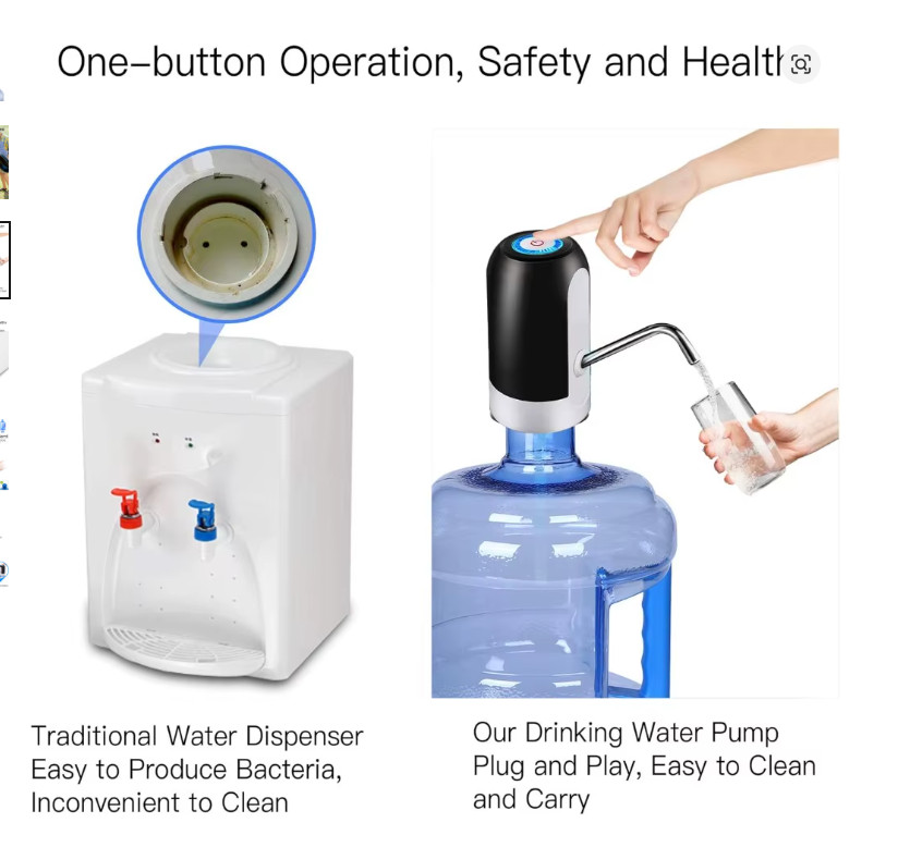 Water Bottle Switch Pump Electric Automatic Universal Dispenser 5 Gallon USB New