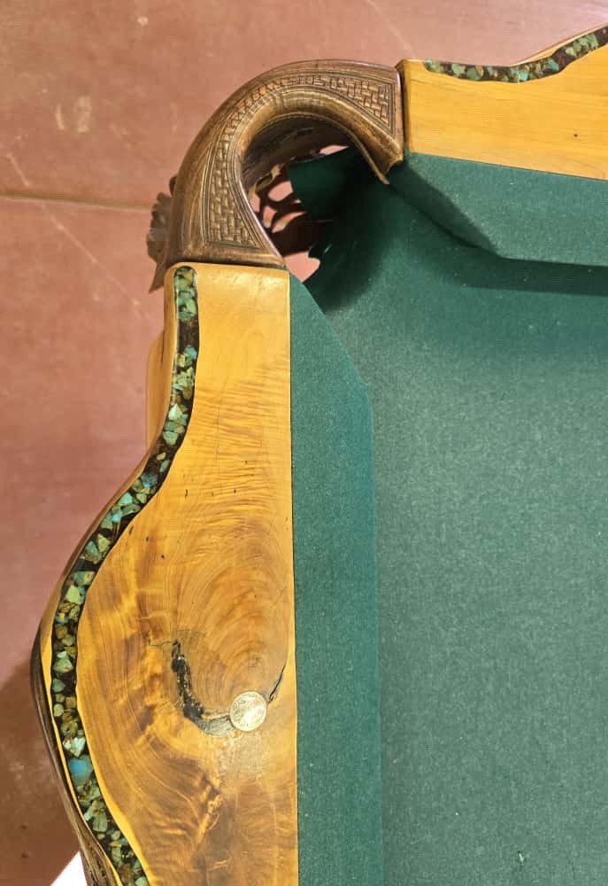 Turquoise Inlaid Pool Table