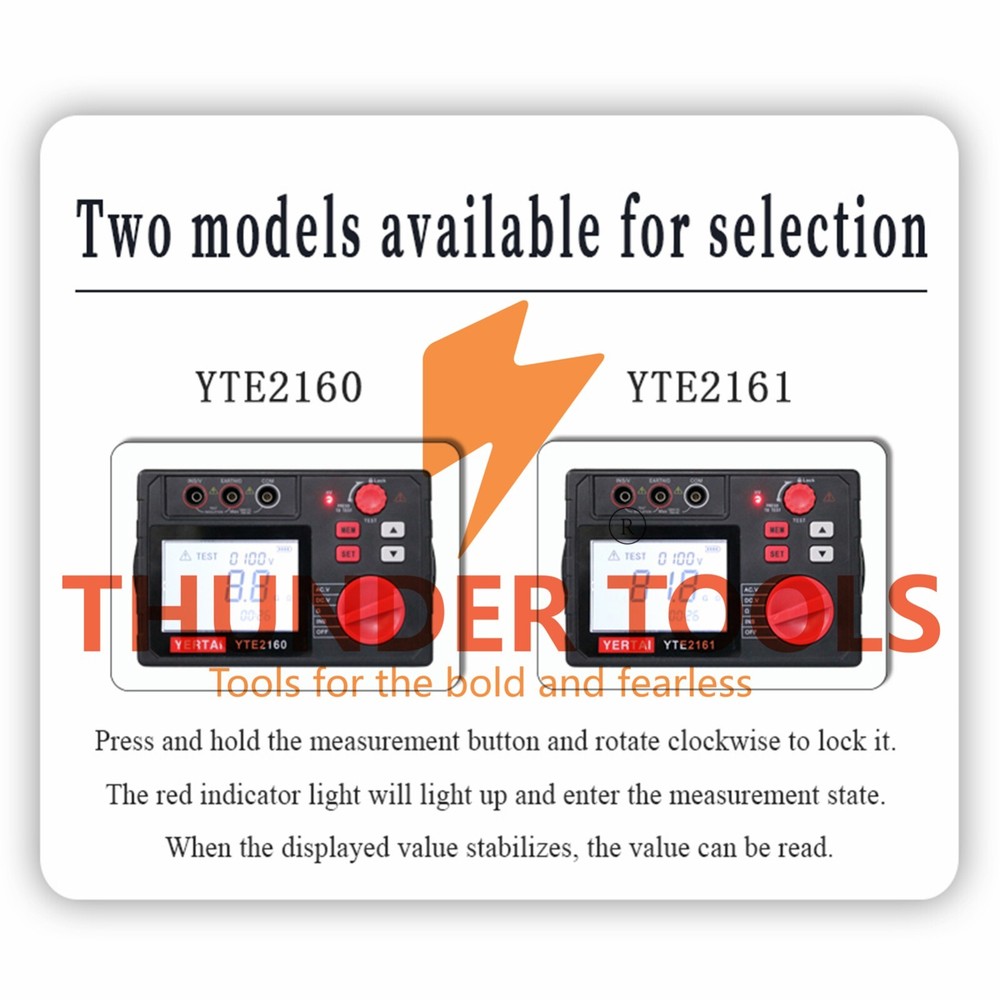 Thunder Tools YERTAI Digital Insulation Resistance Tester
