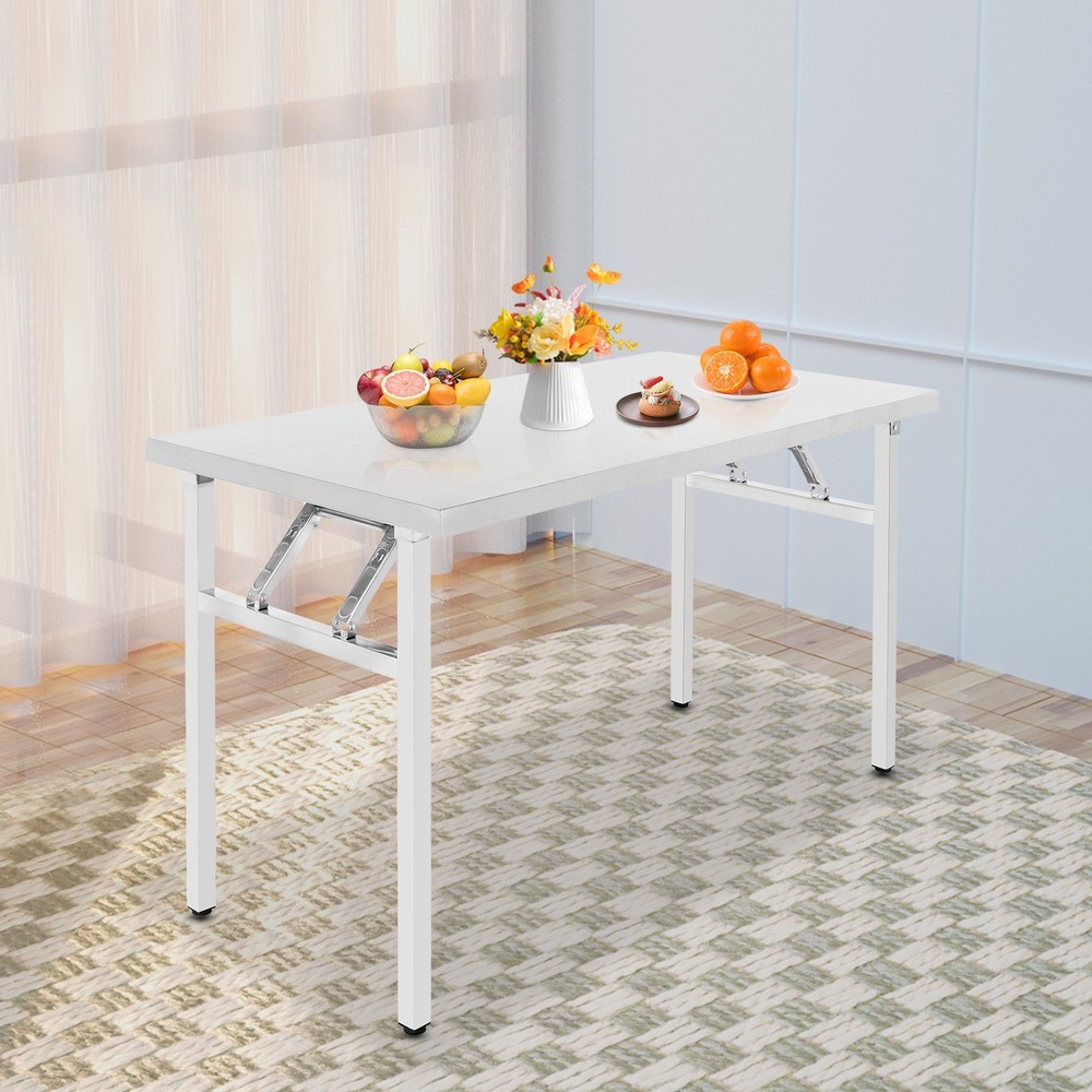Stainless Steel Workbench Folding Dining Table Folding Table 120*60*75cm Kitchen