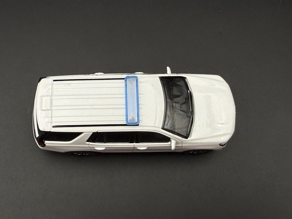2-Pack 1/64 Scale Model Silver Top Blue LED Style Whelen Lightbar 6402BS