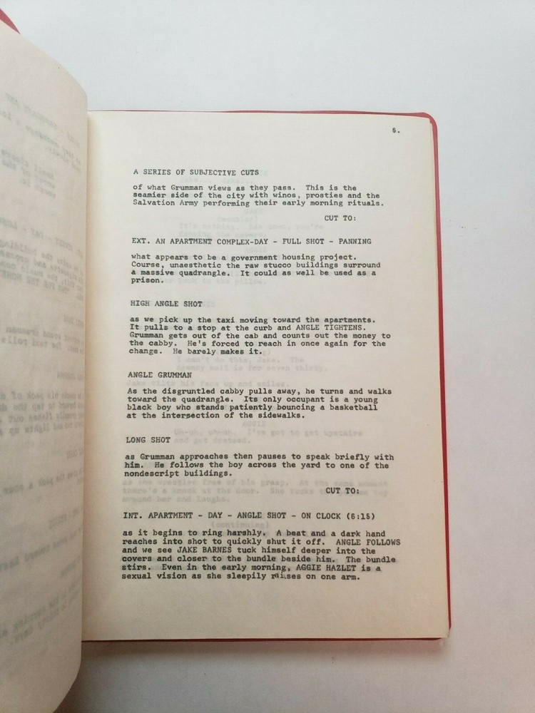 THE TAKE / B.W. Sandefur 1970's Unproduced Move Script Screenplay