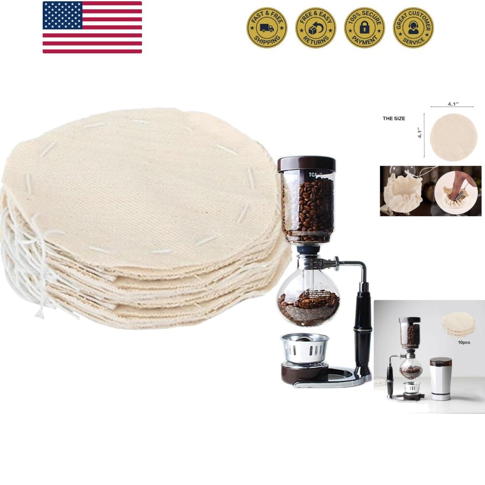 Coffee Syphon Cloth Replacement Filter for Siphon Pot Coffee Maker Accessorie...